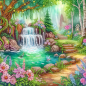 Preview: Diamond Painting Landschaft & Wasserfall